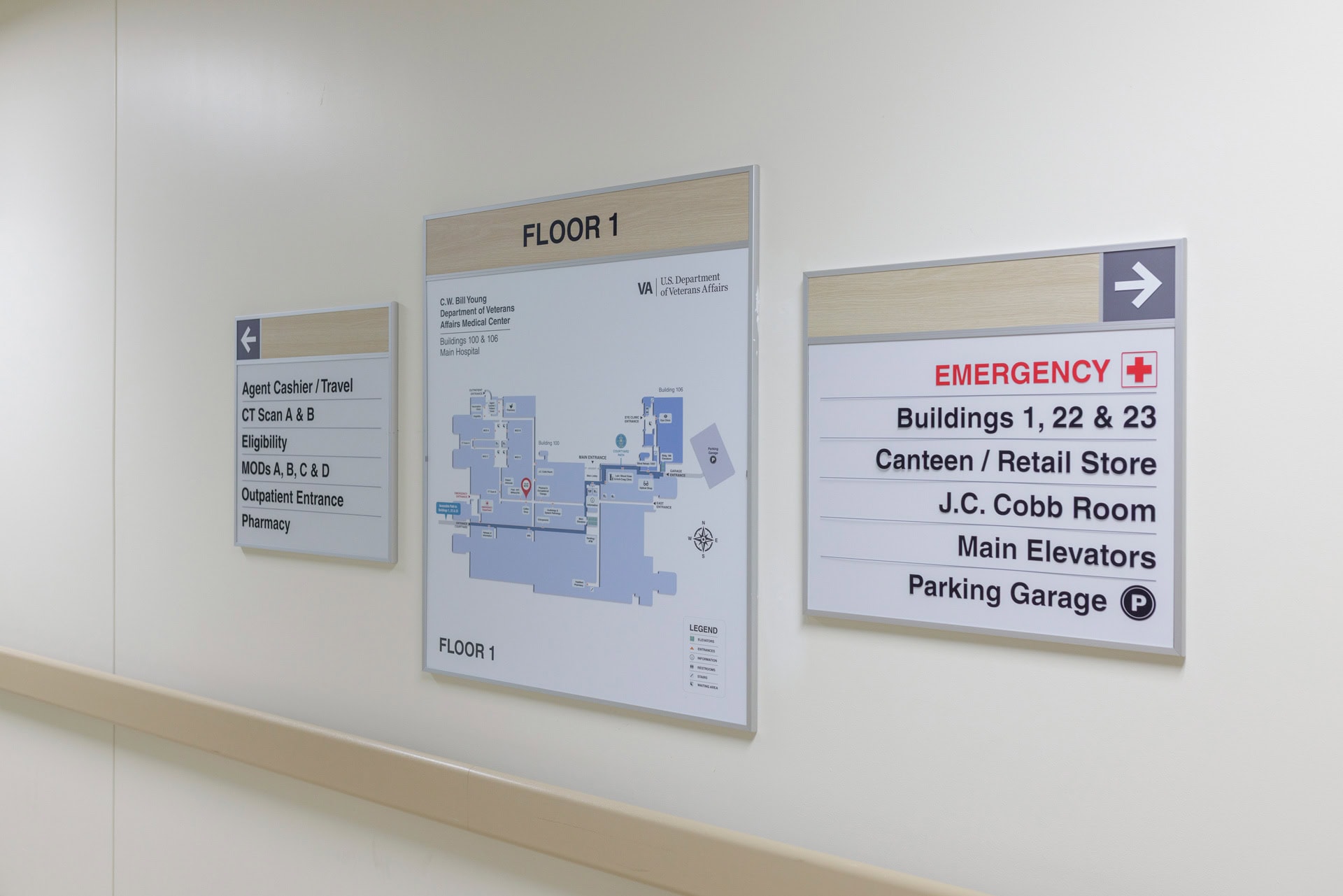 Primary Path Highlighted on Maps at VA Bay Pines