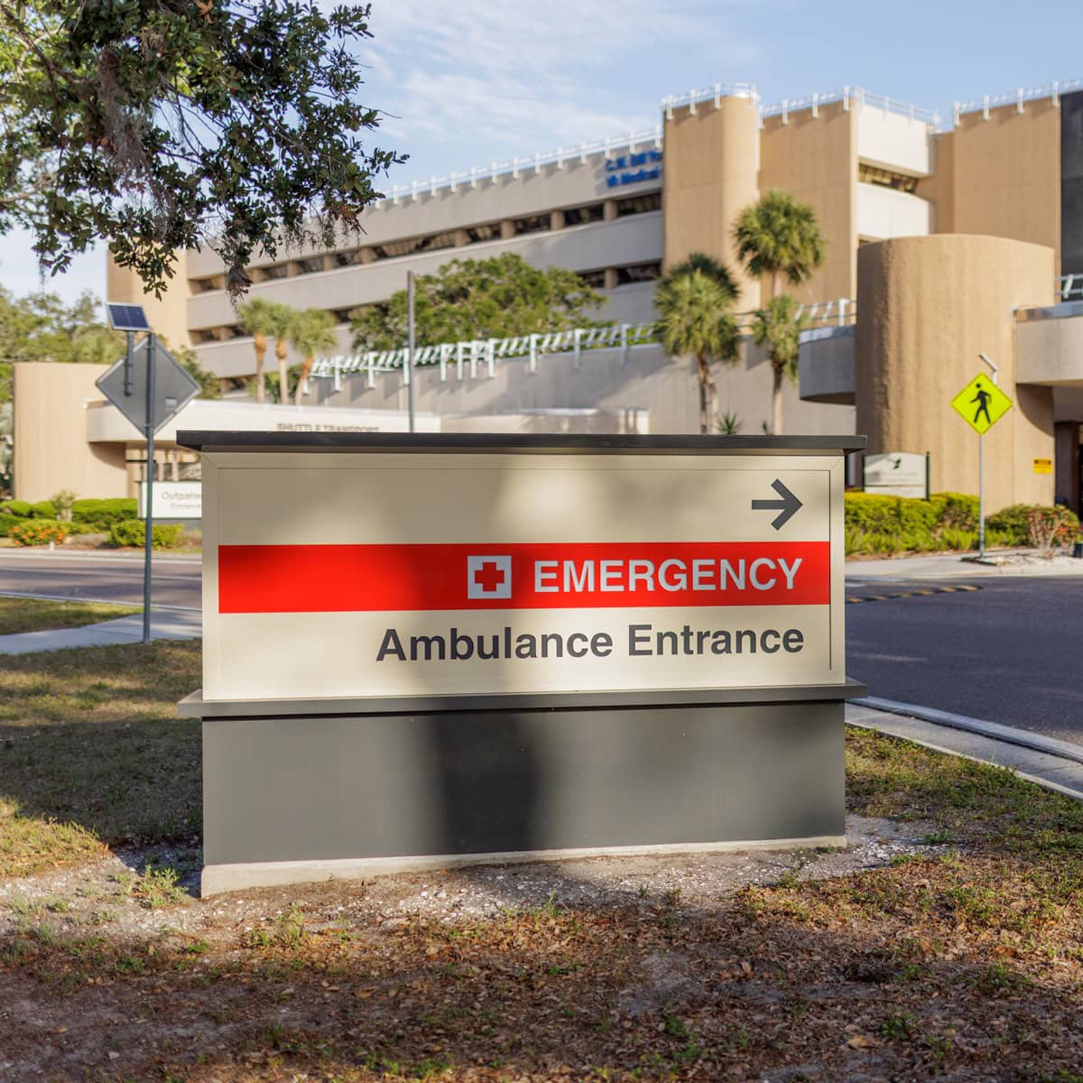 Exterior Emergency Monument Sign at VA Bay Pines