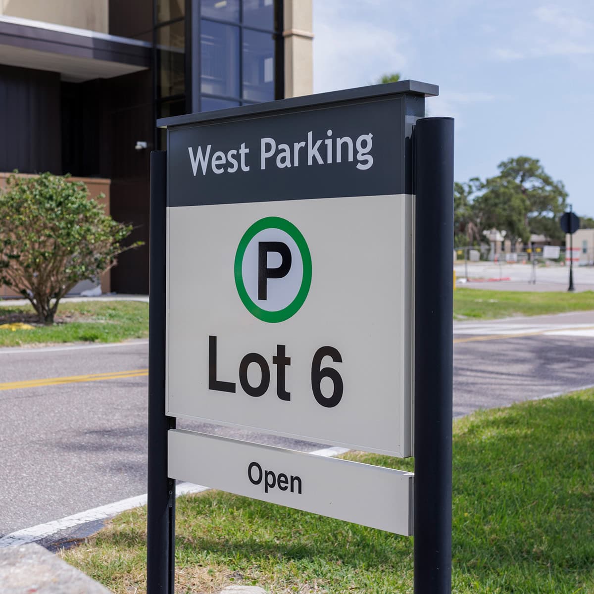 West Parking Lot Identification Sign at VA Bay Pines