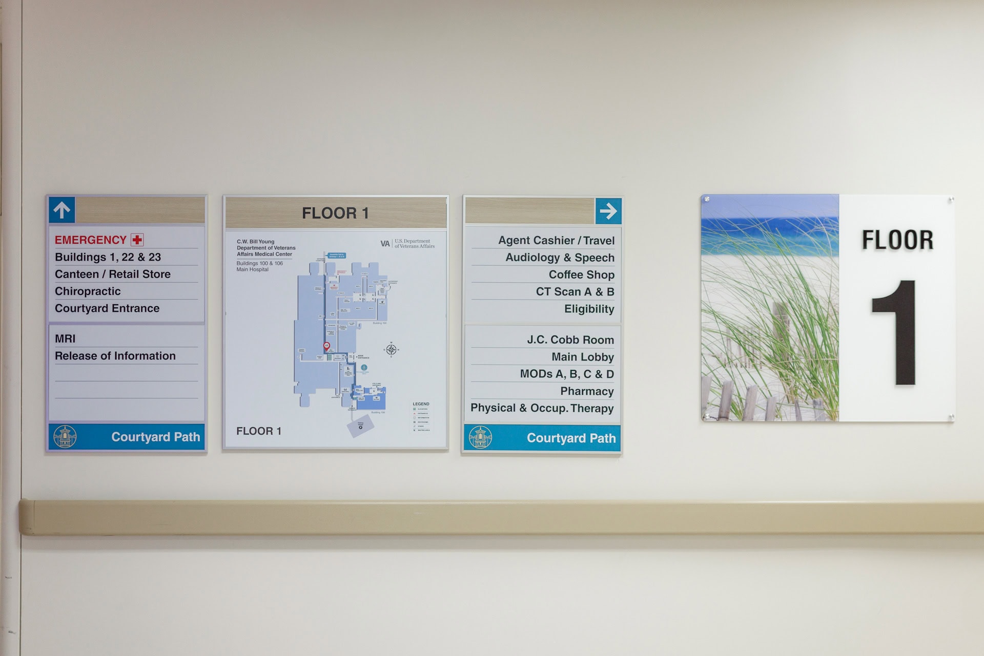 Primary Path Highlighted on Maps at VA Bay Pines