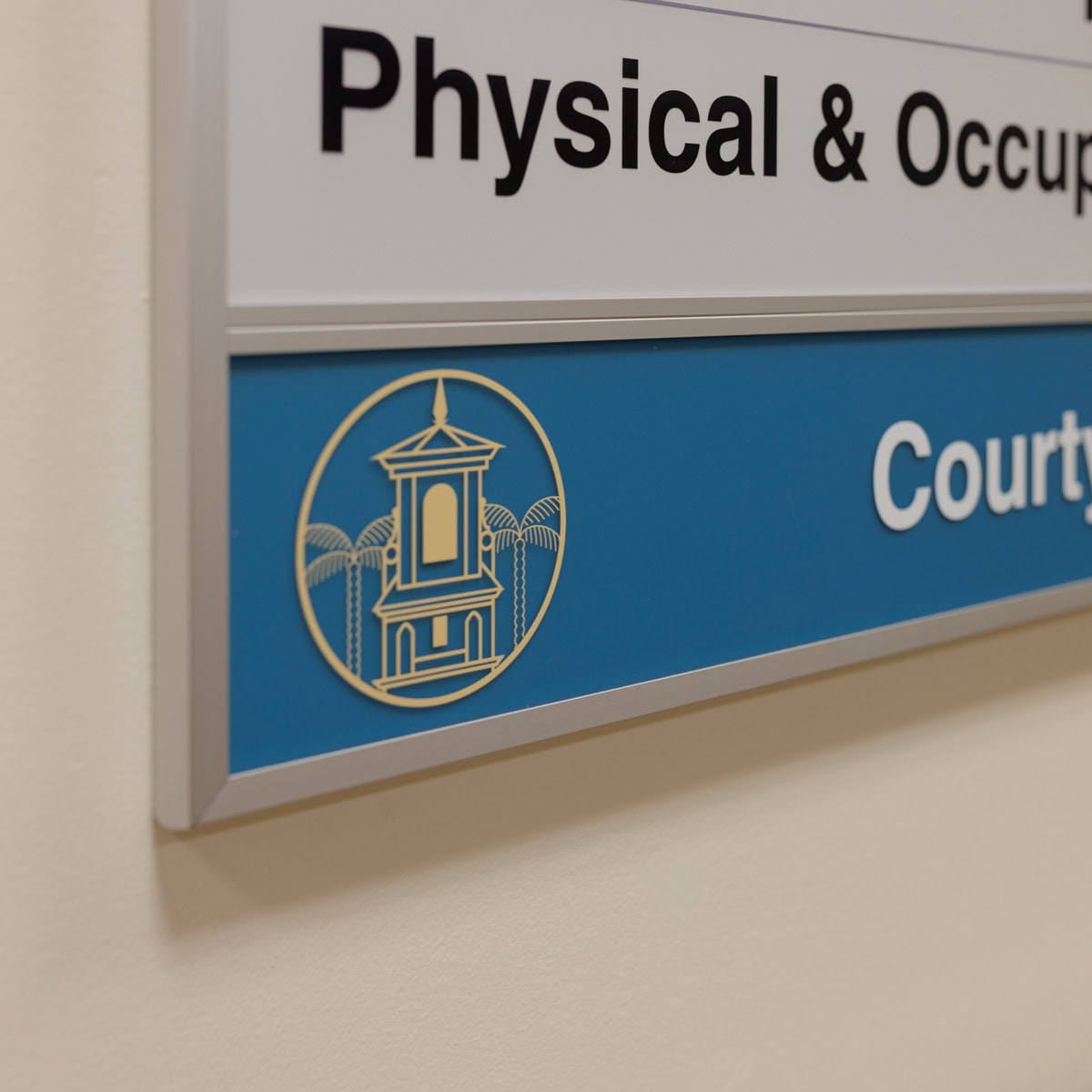 Primary Path Branding in Directional Sign Footerat VA Bay Pines